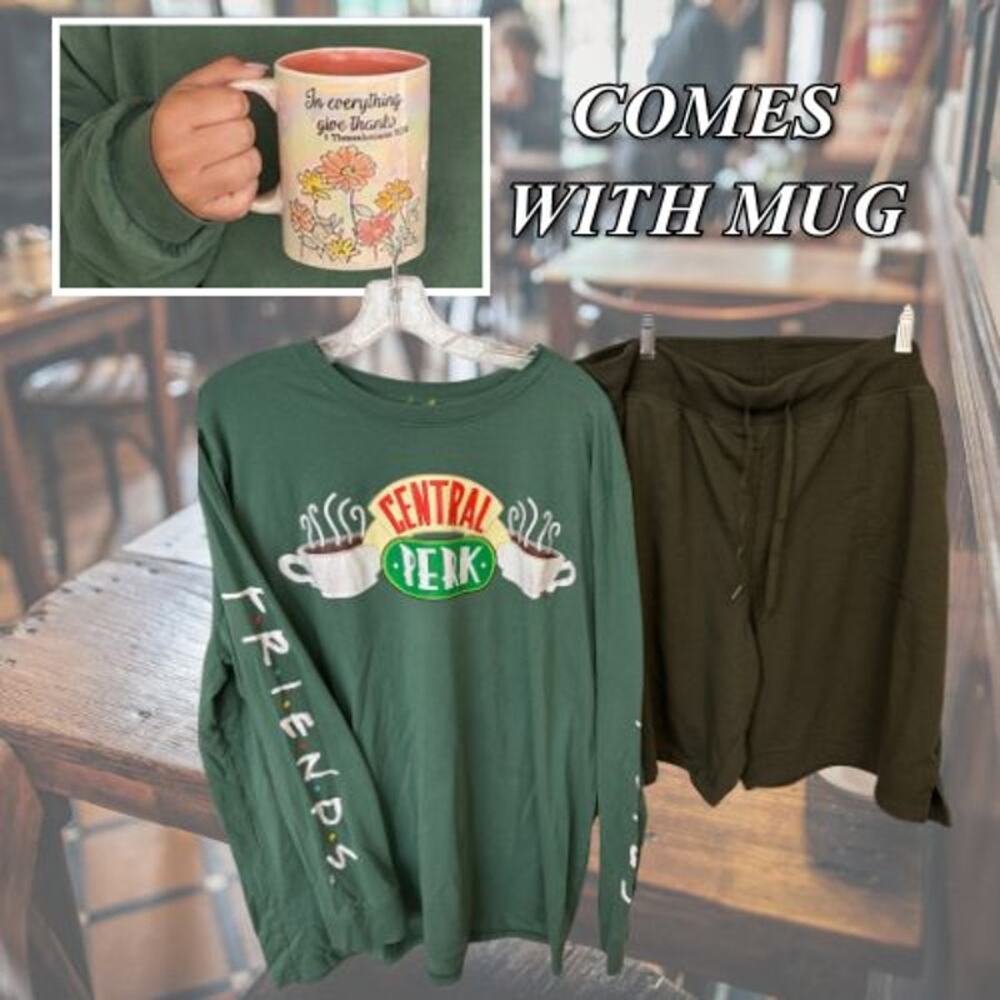 R116 2XL/3XL Bundle Friends Top, Athletic Works Shorts & Mug R0000116